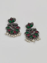 Load image into Gallery viewer, A2 Fashion Multicolor Oxidized Silver Elegantly Ethnic Peacock Jewelry Set