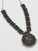 Load image into Gallery viewer, A2 Fashion Multicolor Oxidized Silver Elegantly Ethnic Peacock Jewelry Set