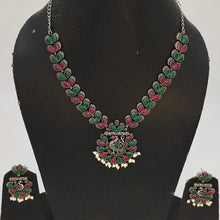 Load image into Gallery viewer, A2 Fashion Multicolor Oxidized Silver Elegantly Ethnic Peacock Jewelry Set