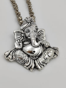 A2 Fashion Oxidized Silver Divine Lord Ganesha/Vinayak/Ganpati Necklace