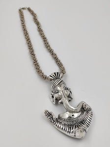 A2 Fashion Oxidized Silver/German Silver Divine Lord Ganesha/Vinayak/Ganpati Necklace