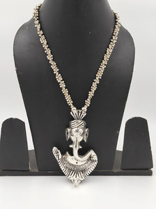 A2 Fashion Oxidized Silver/German Silver Divine Lord Ganesha/Vinayak/Ganpati Necklace