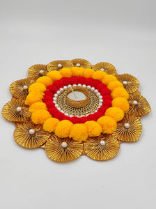 A2 Fashion Decorative Pompom candle holder/Pompom Rangoli/Diwali Decoration