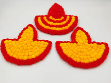 Load image into Gallery viewer, A2 Fashion Colourfull Pompom Diya Rangoli (Set of 3)