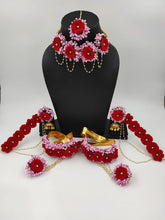 Load image into Gallery viewer, A2 Fashion Bridal Flower Jewelry Set For Haldi/ Mehndi and Sangeet Ceremony