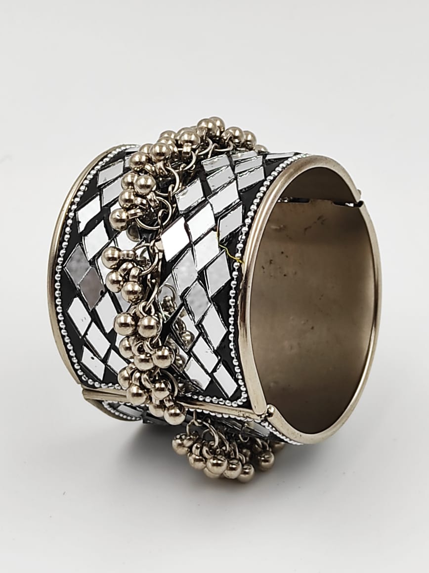 Fida Bangle Bracelets and Cuffs  Buy Fida Ethnic Oxidised Silver Elephant  Motif Temple Bracelet for Women Online  Nykaa Fashion