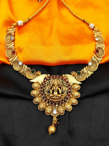 A2 Fashion-The Golden Spirituality,Temple Necklace And Earring Set