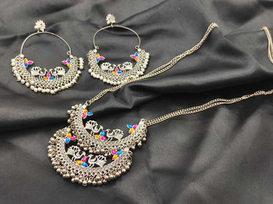 A2 Fashion The Bohemian Mayur Bali Long Necklace And Earring Set