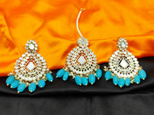 Load image into Gallery viewer, A2 Fashion- Shimmering Mirror Necklace, Earring, Maangtika Set