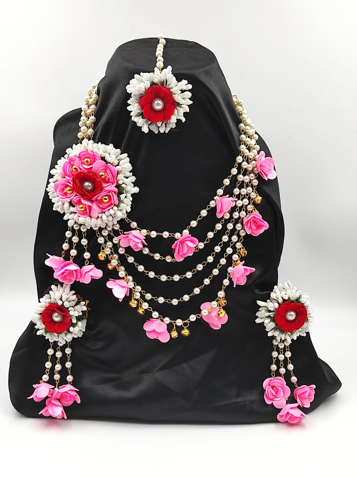 A2 Fashion Designer Handmade Artificial Flower Jewelry Set For
