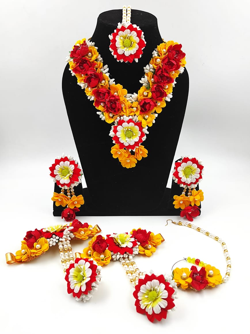 Buy A2 Fashion Flower Jewellery Set For Women And Girls For Haldi,Mehndi  Ceremonies Online at Best Prices in India - JioMart.