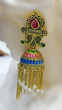 Load image into Gallery viewer, A2 Fashion Antique Gold Plated Meenakari Jhumka/Jhumki Earring For Women