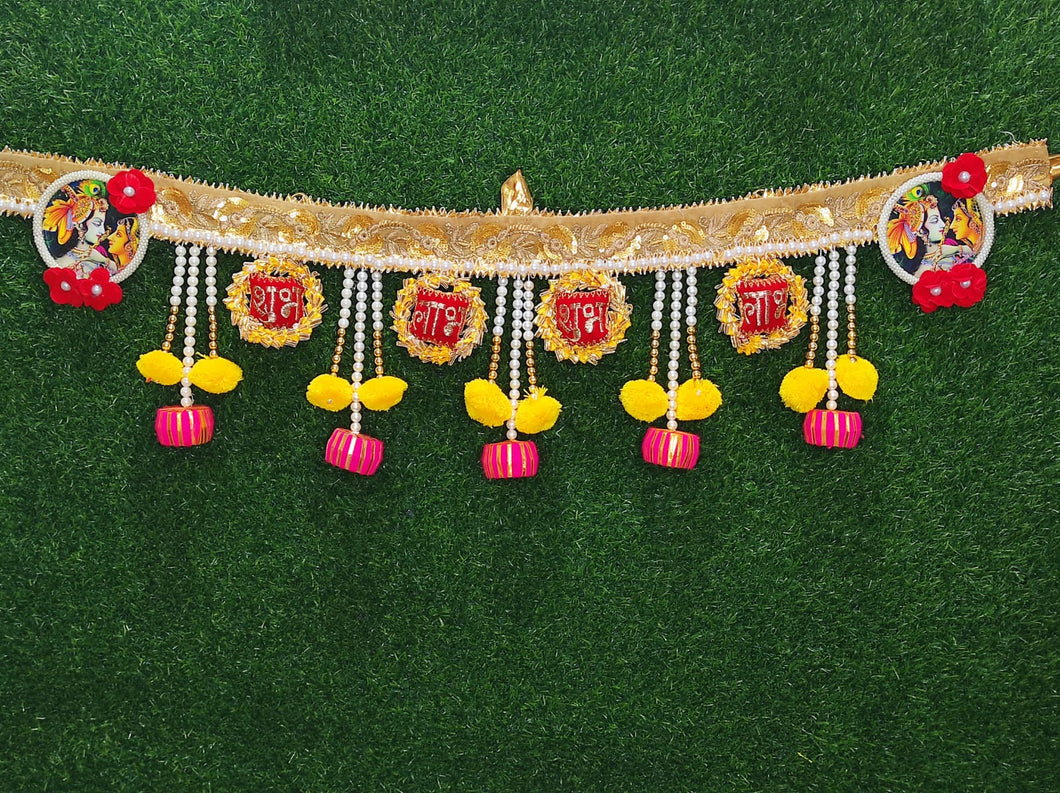A Beautiful Red Floral Design of Bandhanwar for Door, Handmade Diwali  Decoration