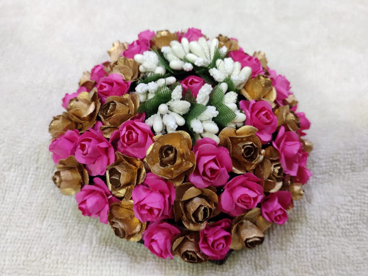 Full Juda Bun Hair Flower Artificial flower gajra for Wedding and Pa
