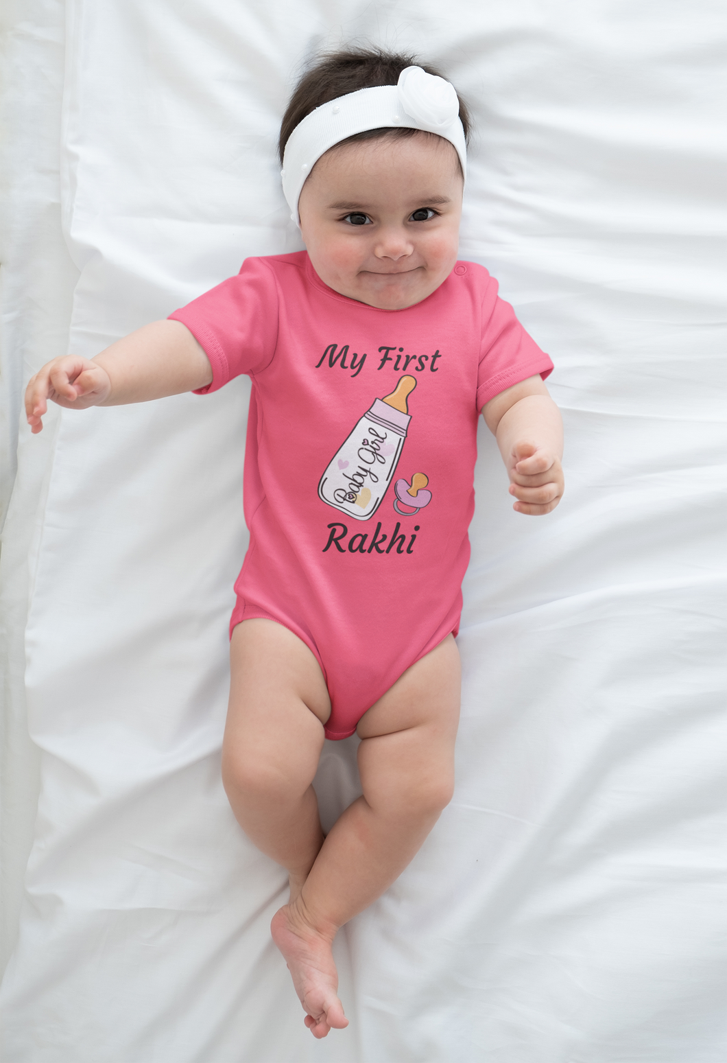 A2 Fashion -My First Rakhi Romper For Babies/Newborn