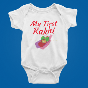 A2 Fashion -My First Rakhi Romper For Babies