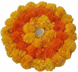 Flower Rangoli With Candle Holder